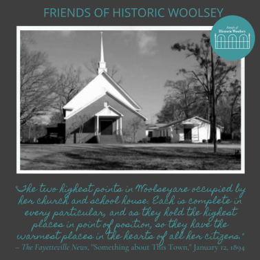<span>HISTORIC WOOLSEY BAPTIST CHURCH:</span> 1894 about Church
